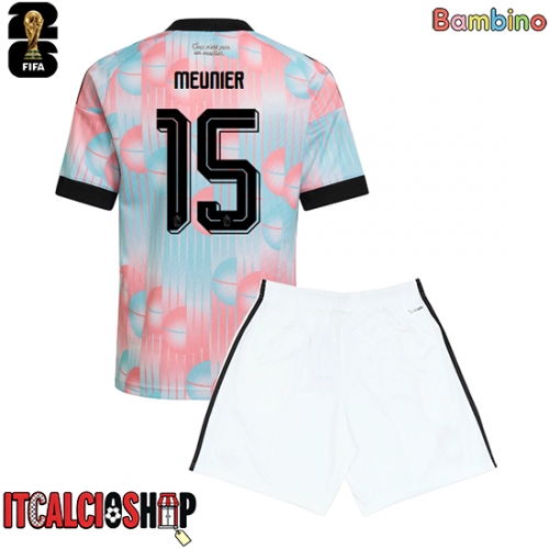 Belgio Thomas Meunier #15 Seconda Maglia Bambino Mondiali 2026 Manica Corta (+ Pantaloni corti)